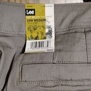 Lee 24W Medium Trouser Stretch Pants in Light Gray